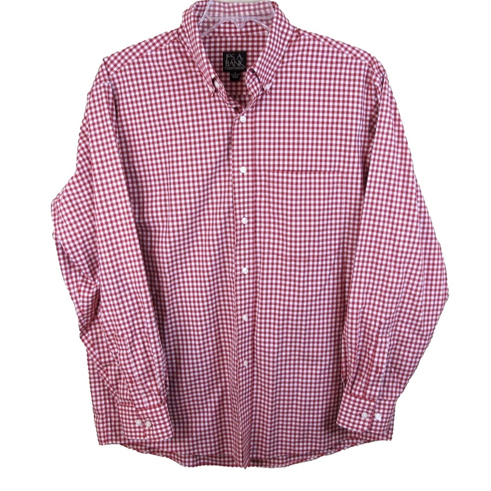Jos. A. Bank‎ Travelers Collection Long Sleeve Button Down Shirt Men's L Check
